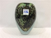 Heavy Art Glass Signed Vase-James. R. Wibat-85