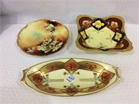 Lot of 3 Hand Painted Floral Pieces by Pickard