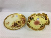 Lot of 2 Hand Painted France Dishes
