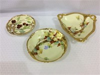 Lot of 3 Hand Painted Bowls Marked