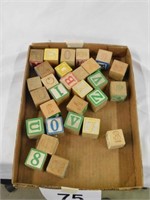 Wooden alphabet blocks, 1 1/4