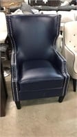 Elements Large Blue Wingback Chair