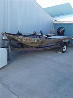 Boat 15.5x6 homemade all welded falt bottom boat