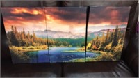 3 pc Gallery Wrapped Canvas Scene
