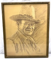 Pastel of John Wayne