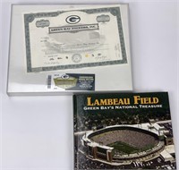 Green Bay Packers Stock Certificate, Ticket, Book