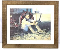 Framed Coors Beer Cowboy Print