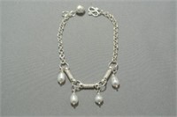 Sterling Silver & Pearl Bracelet