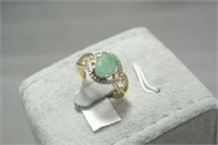 Sterling Silver Emerald (approx 3ct) CZ Ring
