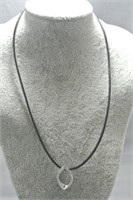 Sterling Silver Diamond Pendant w/Fashion Cord