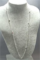 Sterling Silver & Coloured Gemstones Necklace