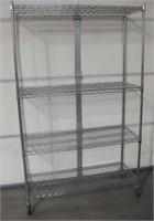 4-Shelf NSF Approved Chrome Rolling Shelves