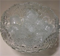 17 Cup Glass Punch Bowl