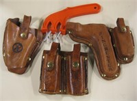 Lot Of Leather Gun & Magazine Holsters