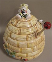 Ceramic North American Bear Honey Pot - 7" Tall