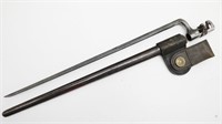 Antique Civil War Socket Bayonet w Metal Scabbard