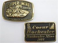 2-Solid Brass Belt Buckles for the Mining Industry