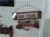 Gone Fishing wood sign