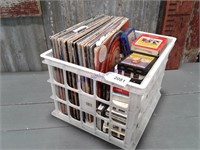 Assorted LP record albums and 8-track tapes