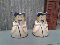 Shawnee "Little Bo Peep" pitchers, pair