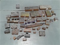 Assorted small printer's blocks