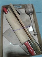 Assorted wood kitchen utensils