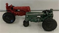 Pair of Slik MM Red & Green Tractors