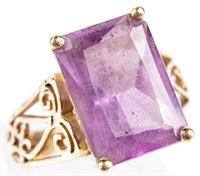 Jewelry 14kt Yellow Gold Amethyst Cocktail Ring