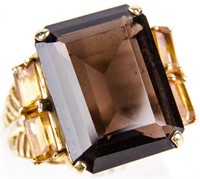 Jewelry 14kt Yellow Gold Topaz Cocktail Ring