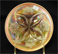 Four Flowers 6" plate - peach opal