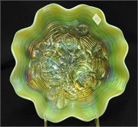 Rose Show ruffled bowl - aqua opal - nice