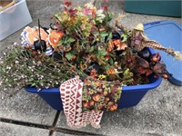 Huge Tote of Autumn Floral & Decor