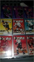 Binder of 1996 impact skybox hockey cards