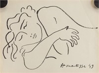 French Fauvist Ink on Paper Signed H. Matisse