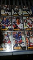 Binder of fleer 1997 hockey cards