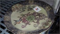 Textured decorative bowl plate