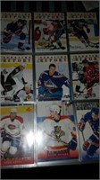 Binder of 1995 upper deck hockey cards