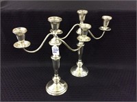 Pair of Tall Sterling Silver Candle Sticks