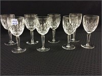 Lot of 8 Waterford Crystal Stemmed Wines