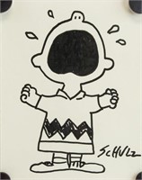 American Pop Art Ink on Paper Signed Schulz