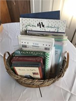 Basket of cards/books/etc.