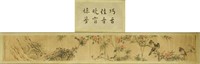 Yun Shouping 1633-1690 Chinese Watercolor Scroll