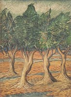 Dutch Post-Impressionist Oil Canvas Signed Vincent