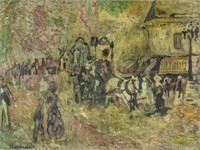 French Post-Impressionist Oil Paper Pierre Bonnard