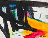 American Abstract Oil on Canvas Signed KLINE