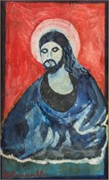 French Fauvist Oil Panel Signed G. Rouault