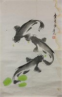 Zhuang Shanren 20th C. Chinese Watercolor Roll