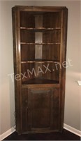 Antique Primitive Oak Corner Cabinet
