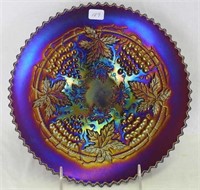 Grape & Cable 9" plate w/plain back - purple