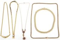 5 Gold Estate Necklaces